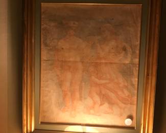 Framed early Drawing.