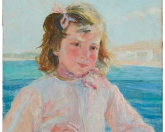 1264
Lluïsa Vidal
1876-1918
Portrait Of A Blonde Girl
Oil on canvas
Signed lower right: Lluisa Vidal
21.25" H x 17.25" W
Estimate: $1,500 - $2,500