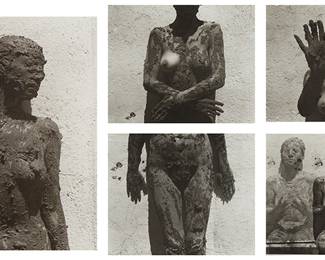 1020
Eugenia Vargas
b. 1949
Various Plates From The Series "Body Art: Self Portrait," 1986-87
Gelatin silver print on paper
Five works
Each: Unsigned
Sight of largest: 7.125" H x 8.5" W
Estimate: $800 - $1,200