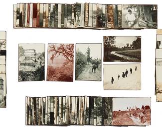 1277
Sumner W. Matteson (1867-1908)
A group of 116 photographs of landscapes, architecture, and daily life and festivals in late 19th/ early 20th century Mexico, and from the original negatives by Sumner W. Matteson. Most with inscriptions in Spanish and with Sumner W. Matteson's ink stamp, verso
Each Image/Sheet: 5" H x 6.875" W
Estimate: $800 - $1,200