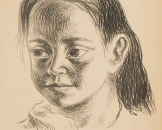 1263
20th Century Latin American School
"La Mirada de Selva," 1957
Woodcut on wove paper
Unsigned; titled in pencil lower left
Image/Sheet: 13.75" H x 10.75" W
Estimate: $200 - $300