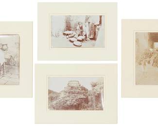 1279
Charles Betts Waite (1861-1927)
Twenty-seven works:
A group of various portraits, market scenes, and landscapes in Mexico
Each: Photograph on paper
Each: With the printed title, number, and copyright along the lower edge of the sheet; some sheets with the artist's copyright ink stamp, verso
Image/Sheet of Smallest: 4.25" H x 7.25" W (or reverse); Image/Sheet of Largest: 8" H x 5" W (or reverse)
Estimate: $200 - $300