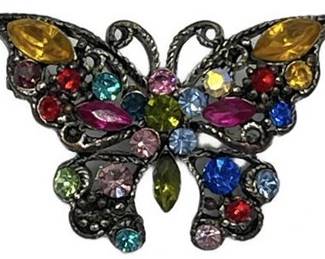 Lot 531   0 Bid(s)
Rhinestone Butterfly Brooch