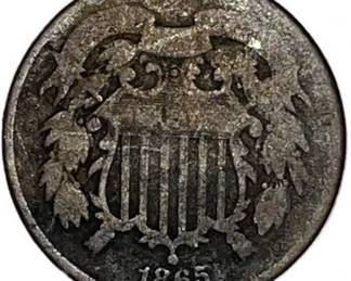 Lot 003   0 Bid(s)
Civil War 1865 US Two Cent Piece Coin
