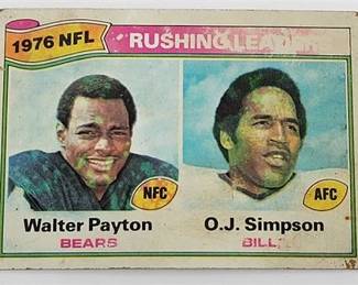 Lot 811   0 Bid(s)
1977 Topps OJ Simpson/Walter Payton Rushing Leaders Card
