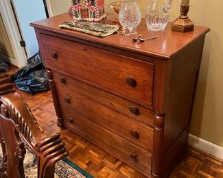 Lovely early walnut chest