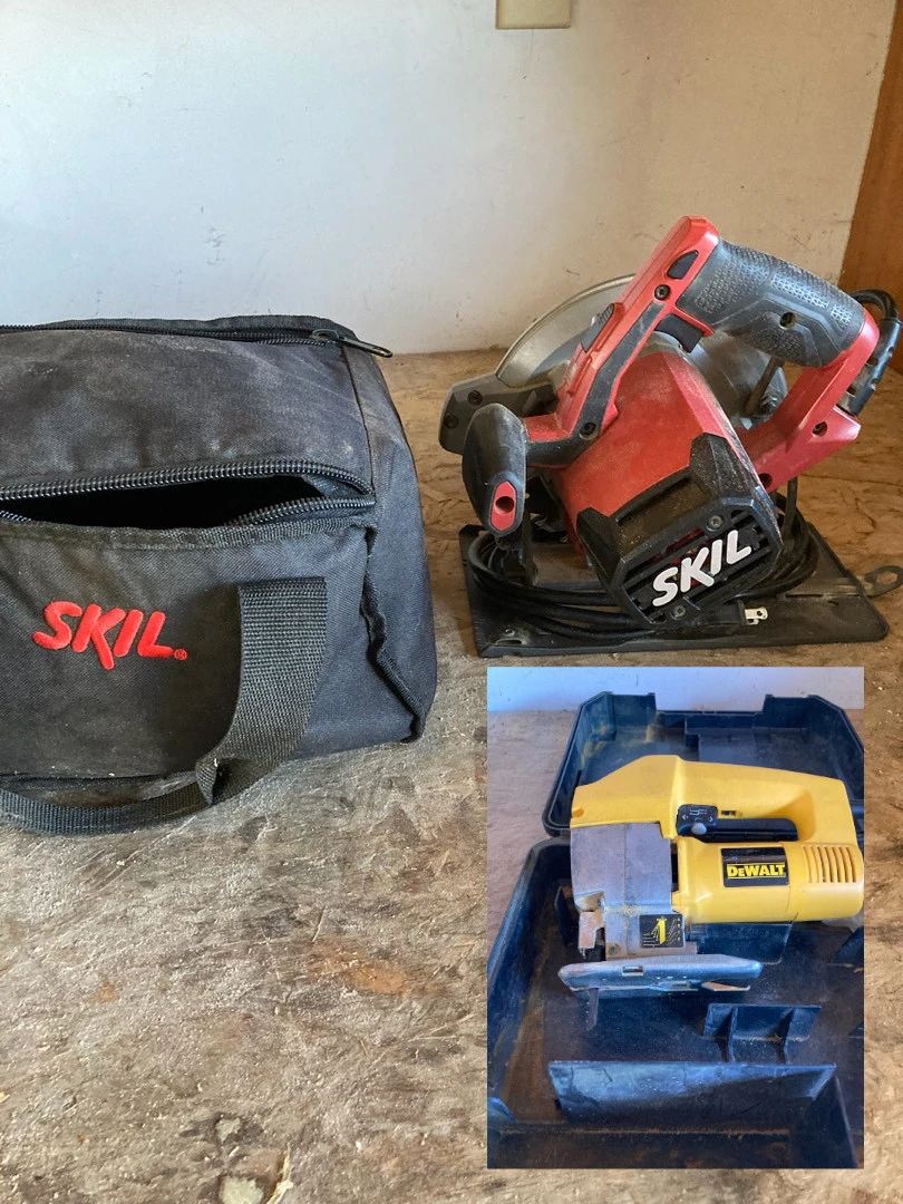 DeWALT jigsaw and Skil circular saw