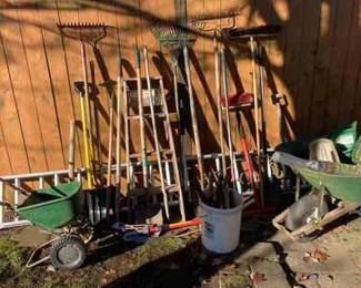 Gardening Supplies Wheelbarrows Rakes Shovels