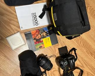 Nikon D5000 Digital Camera With Lenses And Accessories
