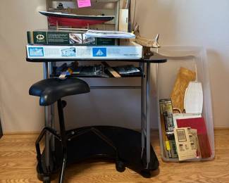 Model Boat Making Kit With Lots Of Tools Model Ships Desk And Rolling Stool