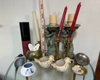 Collection Of Candle Holders and Candles