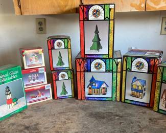 Stained Glass Collectibles Village And Dickensvale Figures