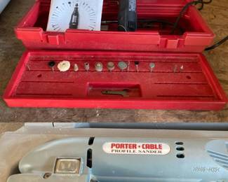 Dremel motoTool and Porter Cable profile sander