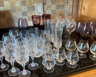 Glassware Lot Some Crystal