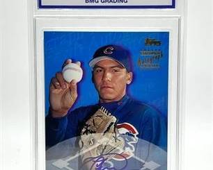 Lot 005   5 Bid(s)
2000 Topps Carlos Zambrano Chicago Cubs BMG GEM MT 10 Signed Baseball Card