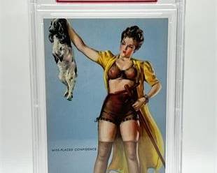 Lot 019   5 Bid(s)
1952-54 Exhibit Miss-Placed Confidence Calendar Girls II PSA EX-MT 6