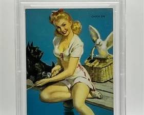 Lot 028   4 Bid(s)
1952-54 Exhibit Catch On Calendar Girls II PSA VG-EX 4