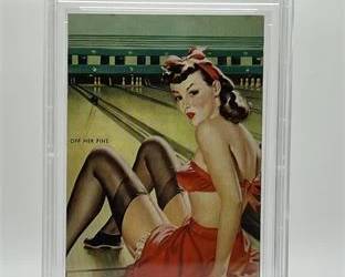 Lot 016   5 Bid(s)
1952-54 Exhibit Off Her Pins Calendar Girls II PSA VG-EX 4