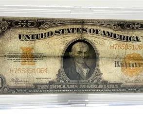 Lot 165   26 Bid(s)
1922 Ten Dollar Gold Certificate Very Rare