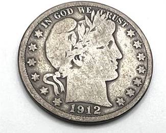 Lot 090   11 Bid(s)
1912 Silver Barber Half Dollar