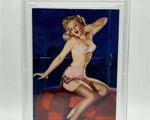 Lot 009   7 Bid(s)
1952-54 Exhibit Sleepy Time Girl Calendar Girls II PSA VG-EX 4