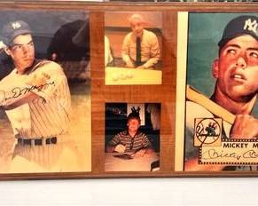 Lot 202   8 Bid(s)
Joe DiMaggio Signed 12 x 23" Laminated With Original Photo's of Mickey Mantle