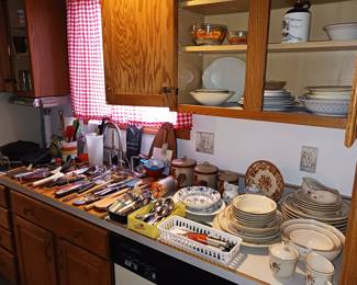 Kitchen is Full of Gadgets, Appliances and Dishes!