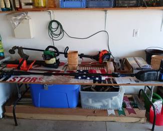 Kobalt 40 Volt Pole Saw Like New! Under the Table is a Large Tent!