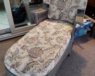 Wicker chaise lounge