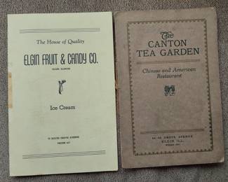 Vintage downtown Elgin menus