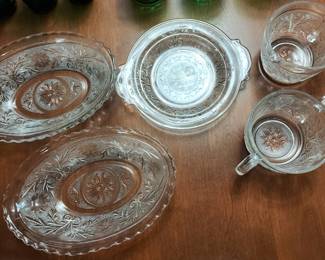 Etched pressed glass