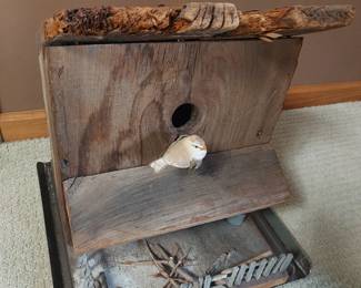 Handmade bird house made by our client's Father