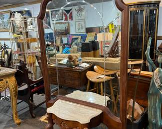 Vintage Mirror With Console Table