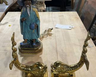 Brass koi Fish Bookends