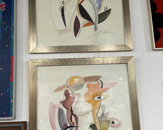 Alfred Gockel Hand Signed Abstract Lithos