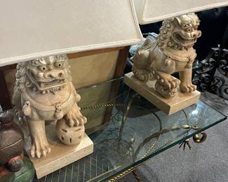 Asian foo dog Ceramic lamps