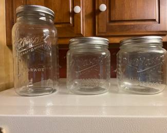 Mason  jars- large storage containers