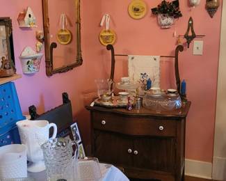 Antique oak wash stand