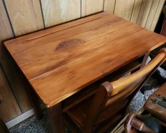 Child's table and chair