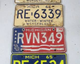 Vintage License Plates