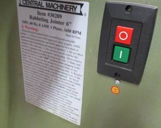 6 in. Central Machinery Floor Mod. Planner