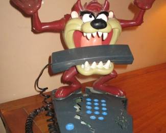 Vintage Looney Tunes TAZ Tazmanian Devil Talking Animated Phone (2001)