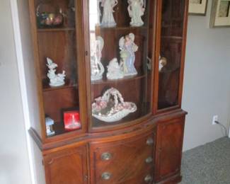 Mahogany Bow Front Hutch