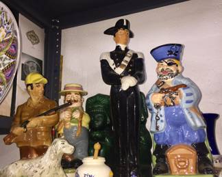 Vintage collectible Figural Liquor Bottles