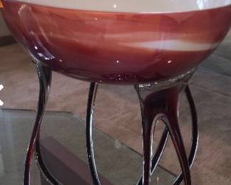 Custom blown glass bowl 