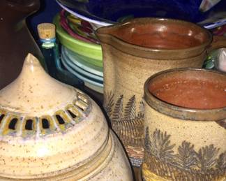 Stoneware sets carved