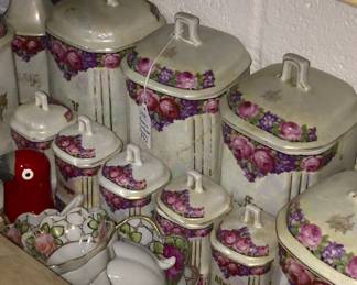 VINTAGE CANISTER SET/HUGE