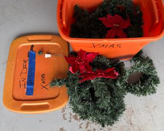 Lighted indoor Christmas garland, approximately 20-25 feet