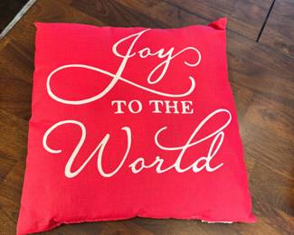 Joy to the World throw pillow 15"