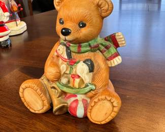 Homco 5251 bear with toys 4"H
